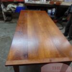 Antieke Franse strakke kersenhouten tafel 1