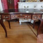 Antieke Franse schrijftafel, bureau de dame, niervormig 1