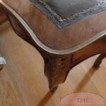 Antieke Franse schrijftafel, bureau de dame, niervormig 3