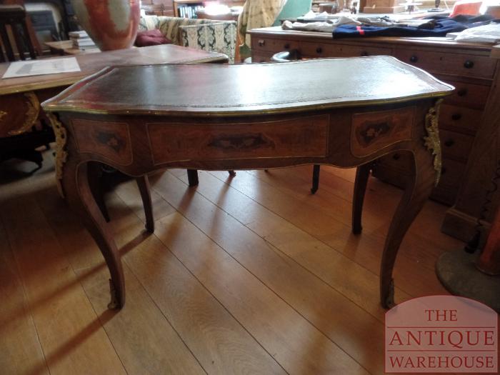 Antieke Franse schrijftafel, bureau de dame, niervormig 4