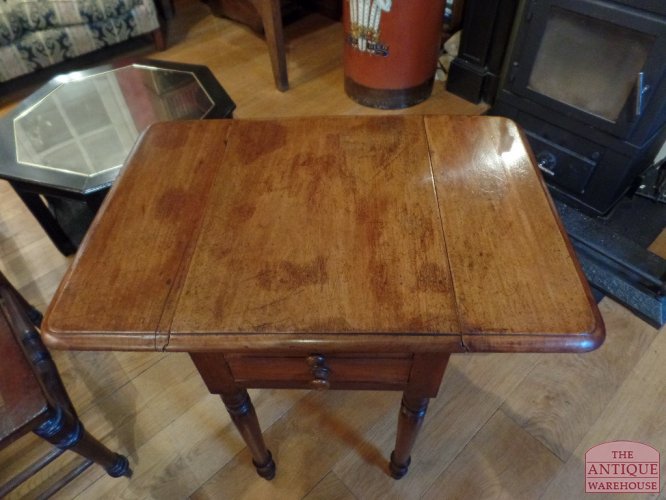 Antieke Kleine Mahonie Pembroke Tafel 2