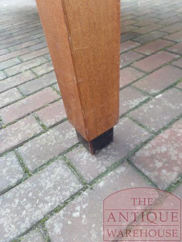 Antieke lange Franse eikenhouten eettafel 4