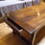 Antieke lange Franse kersenhouten eettafel 3