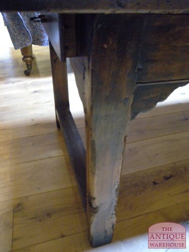 Antieke lange Franse kersenhouten eettafel 5