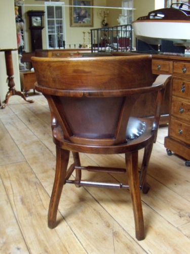 Antieke mahonie bureaustoel 2