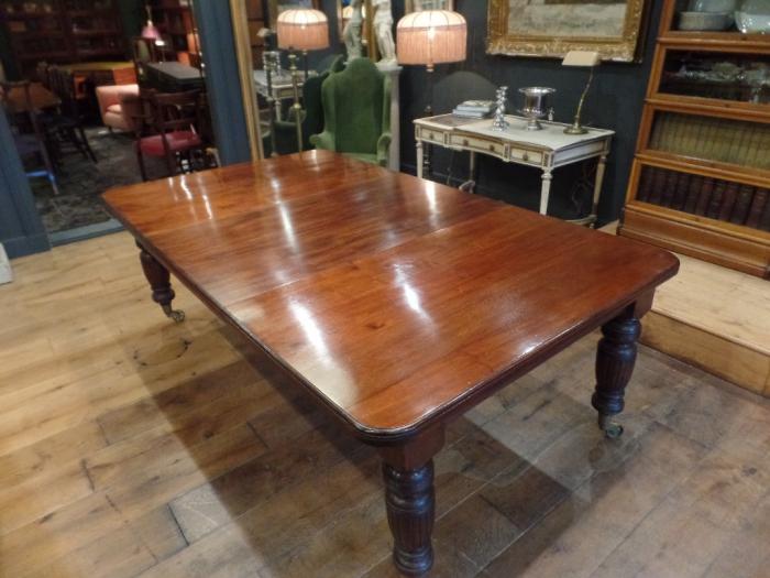 Antieke mahonie eettafel, antieke coulissen tafel, max 14 personen 2