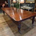 Antieke mahonie eettafel, antieke coulissen tafel, max 14 personen 4