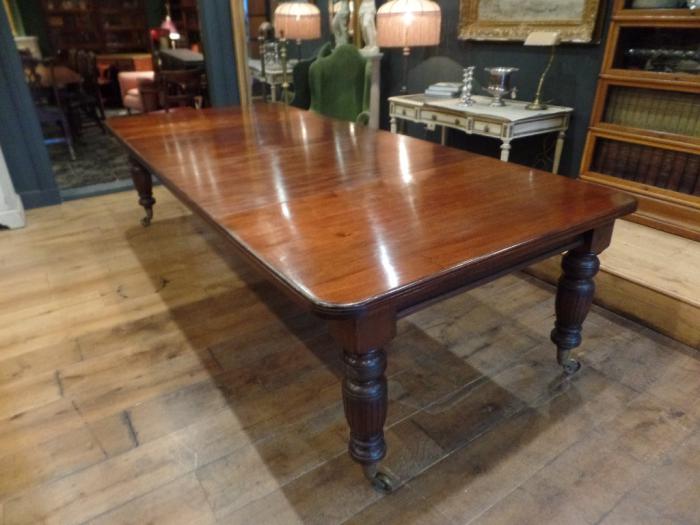 Antieke mahonie eettafel, antieke coulissen tafel, max 14 personen 4