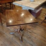 antieke mahonie houten tilt top tafel, wijn tafel 1