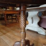 antieke mahonie houten tilt top tafel, wijn tafel 2