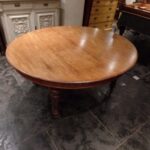 Antieke mahonie ovale coulissentafel 1