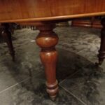 Antieke mahonie ovale coulissentafel 3