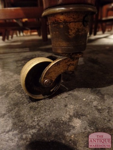 Antieke mahonie ovale coulissentafel 4