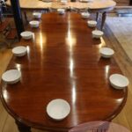 Antieke mahoniehouten eettafel uitschuifbaar 3