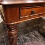 Antieke Engelse mahoniehouten partners schrijftafel circa 1880 5