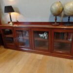 Antieke mahoniehouten lage boekenkast 2