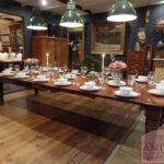 Antieke mahoniehouten wind out uitschuif tafel voor max 16 personen 1