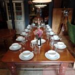 Antieke mahoniehouten wind out uitschuif tafel voor max 16 personen 3