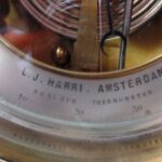 antieke Nederlandse messing aneroide barometer 2