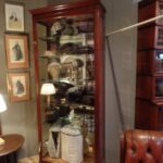 Antieke mahonie vitrine kast 1