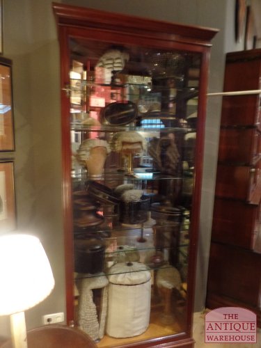 Antieke mahonie vitrine kast 2