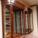 paar antieke Engelse hang vitrinekasten 2