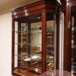 paar antieke Engelse hang vitrinekasten 3