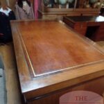 Antiek mahoniehouten Engels partnersbureau 2