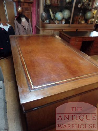 Antiek mahoniehouten Engels partnersbureau 2