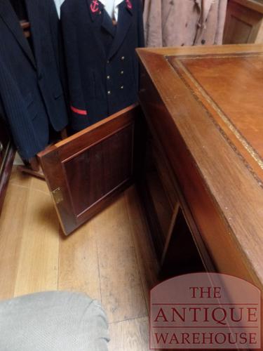 Antiek mahoniehouten Engels partnersbureau 3