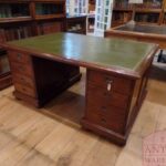 Antiek mahoniehouten military partners desk 1