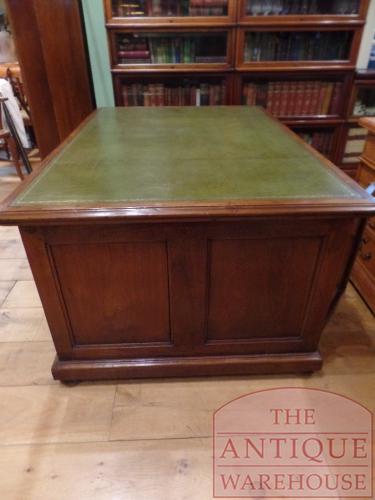 Antiek mahoniehouten military partners desk 2