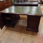 Antiek mahoniehouten military partners desk 3