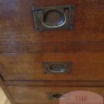 Antiek mahoniehouten military partners desk 4