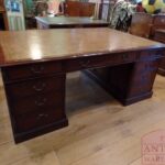 Antiek mahoniehouten partnersbureau 1