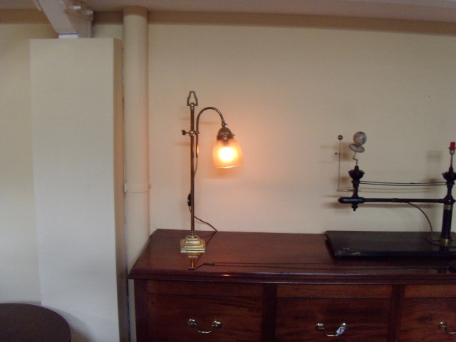 antiek messing bureaulampje 3