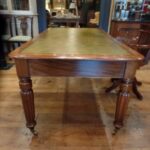 Antieke eiken partners schrijftafel, 212 x 105 cm 2