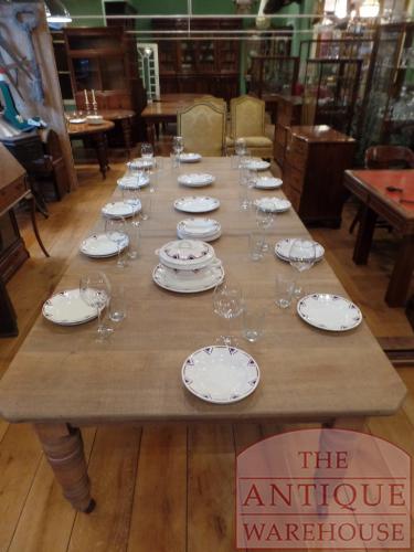Antieke eikenhouten coulisse eettafel 2