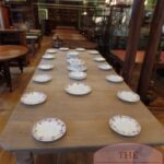 Antieke eikenhouten coulissen tafel 1