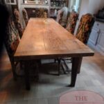 Antieke eikenhouten Franse tafel 1