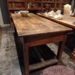 Antieke eikenhouten Franse tafel 1