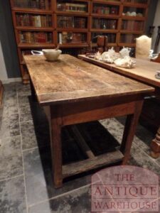 VERKOCHT SOLD antieke eikenhouten Franse tafel, table de campagne,