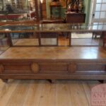 antieke eikenhouten toonbank, winkel vitrinekast 1