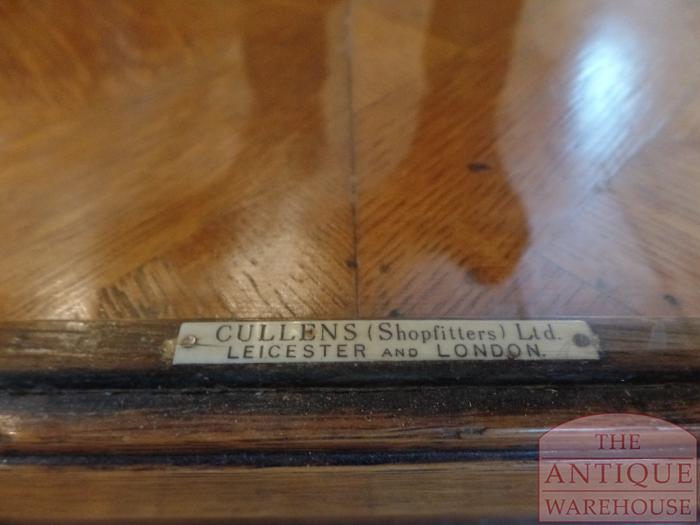 antieke eikenhouten toonbank, winkel vitrinekast 2