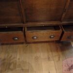 antieke eikenhouten toonbank, winkel vitrinekast 5