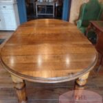 Antieke Engelse eikencoulissen tafel 2