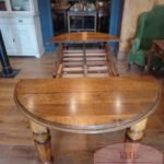 Antieke Engelse eikencoulissen tafel 4