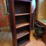 Antieke Engelse mahoniehouten open boekenkast 1