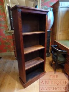 VERKOCHT SOLD antieke Engelse mahoniehouten open boekenkast