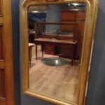 Antieke Franse bladgouden Louis Philippe spiegel 1